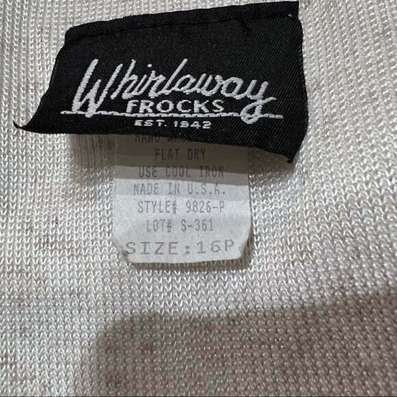 Vintage White &Gray Short Sleeve Wrap size 16P - Picture 7 of 8